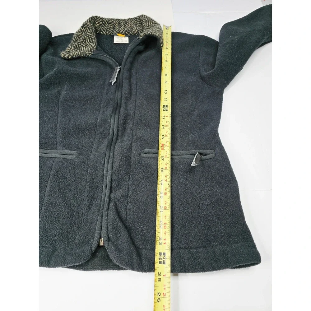 REI Full Zip‎ Fleece Jacket Black Herringbone Collar Women's Size M Polartec - Picture 7 of 9